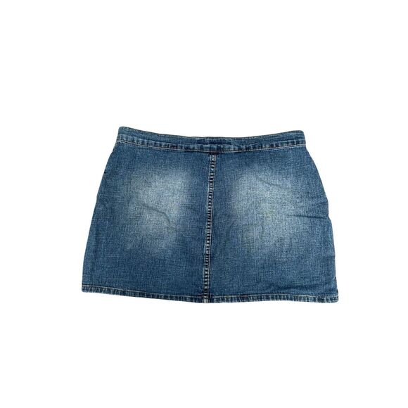 vintage y2k tyte mirco mini jean denim skirt blue juniors size 11 cotton - Picture 2 of 7